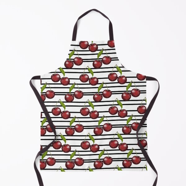 Item preview, Red Cherries and Stripes designed and sold by Kraina.
