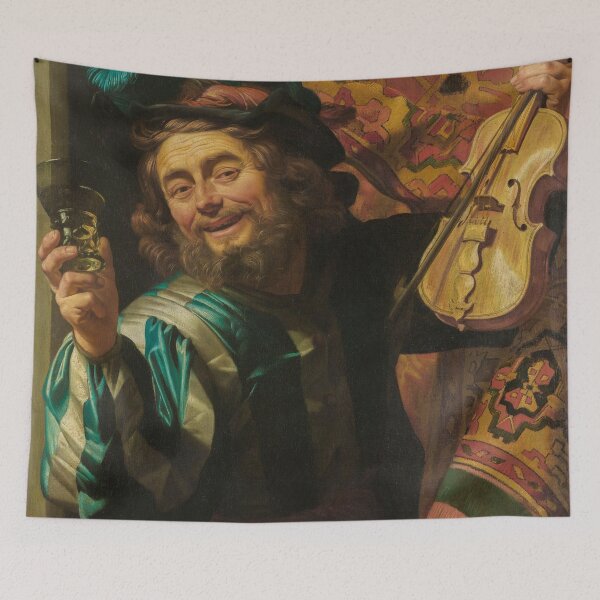 Item preview, Painting Art, Gerard van Honthorst Paintings Artist, The Happy Fiddler designed and sold by SasyJamArt.