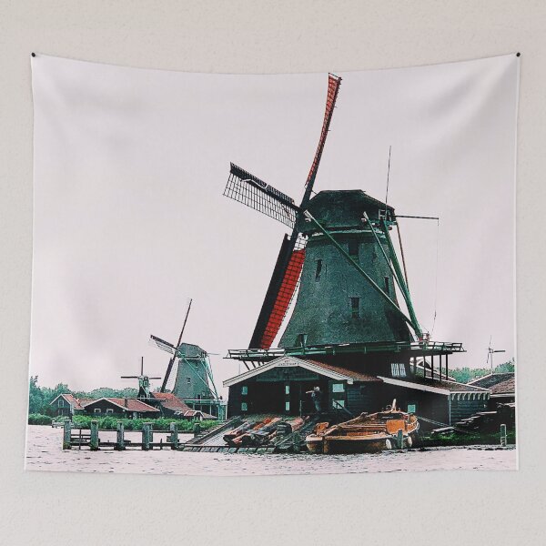 Item preview, windmills in a small town in Holland.  designed and sold by ninjapineapple.