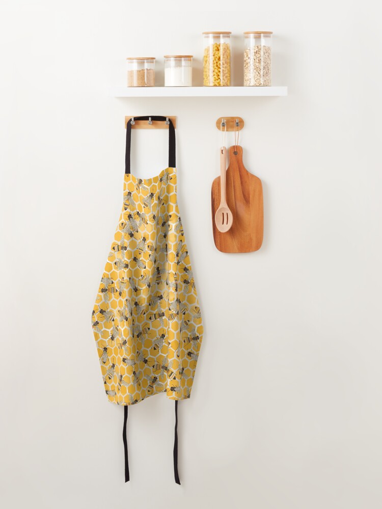 Alternate view of Bees on Honeycomb Apron