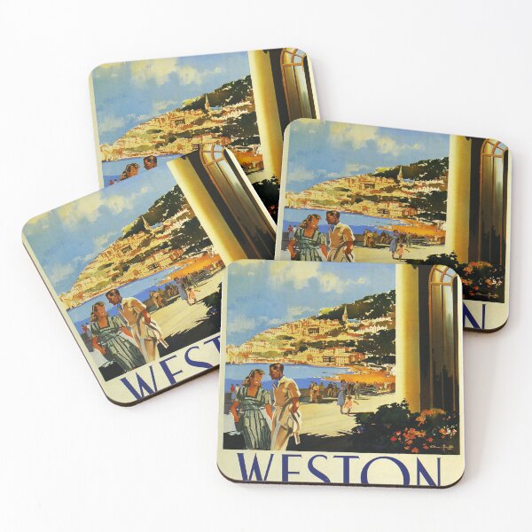 Item preview, Railway Poster Weston designed and sold by stickart-marek.