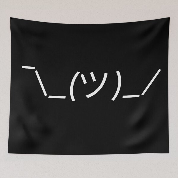 Item preview, Shrug shruggie ¯\_(ツ)_/¯ emoji funny mask designed and sold by ItsNikkiArts.