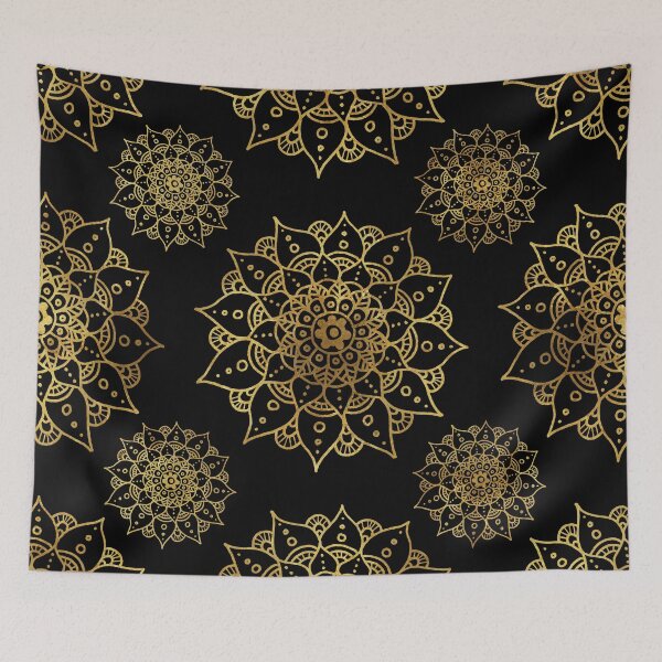Item preview, Hand Drawn Mandala Pattern - Black & Gold  designed and sold by MysticMagpie.