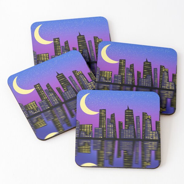 Item preview, Starry Cityscape designed and sold by HighLevelCrafts.