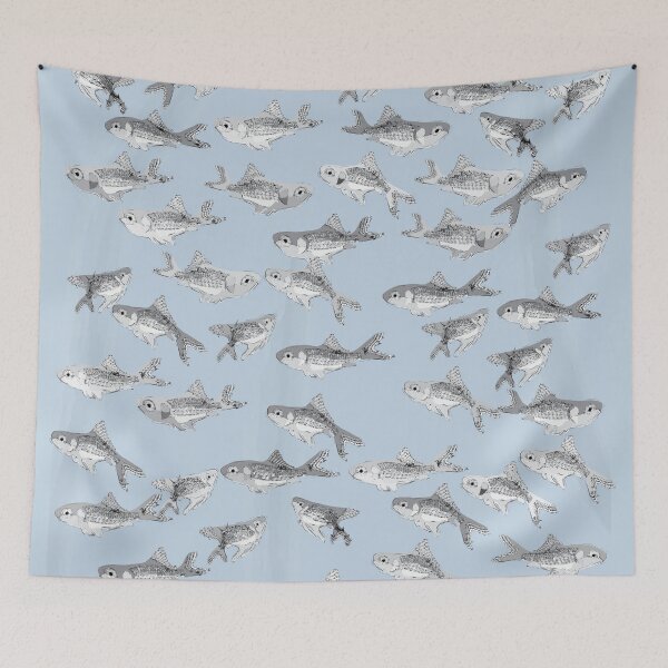 Item preview, Cute Fish - black and white illustration designed and sold by cocotoe.