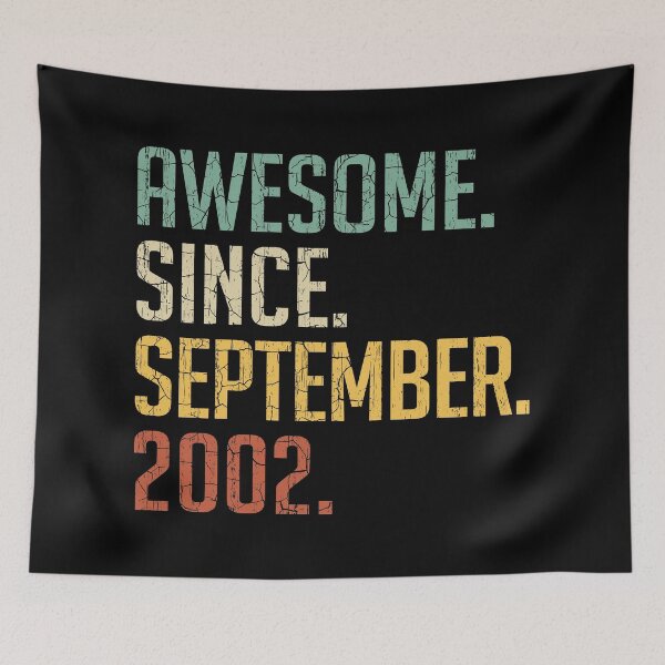 Item preview, Awesome Since September 2002 18th Birthday Gift 18 Years Old Vintage September 2002 designed and sold by Takatv.