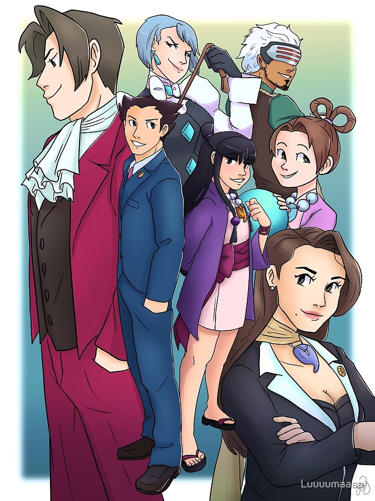 Ace attorney characters active Art Print for Sale by