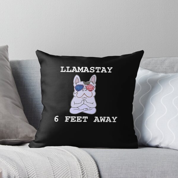 Item preview, Llamastay 6 Feet social distancing Pug Funny designed and sold by ArtistThara.