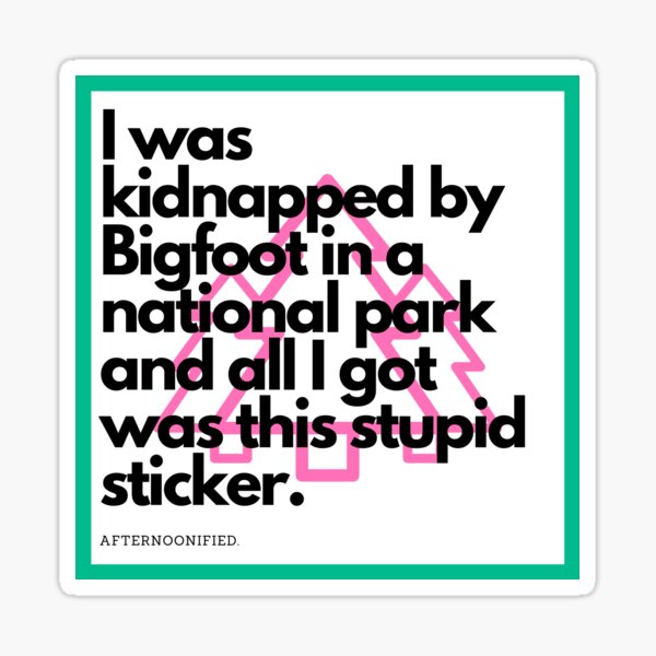 Bigfoot Sticker Sticker