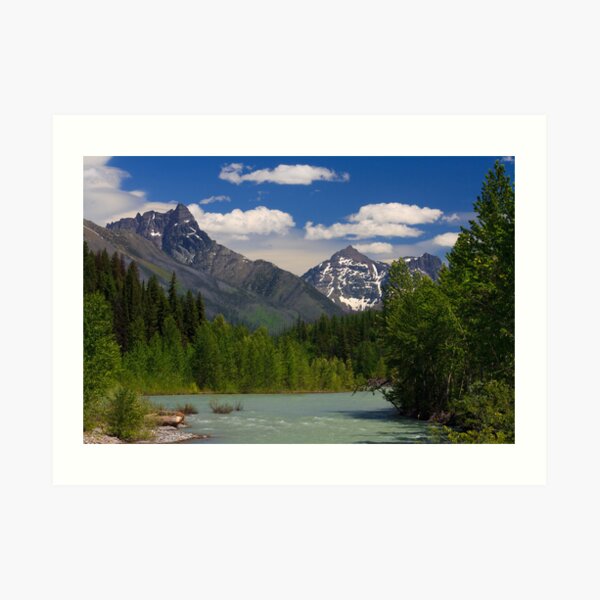 Glacier National Park over the Flathead River Art Print