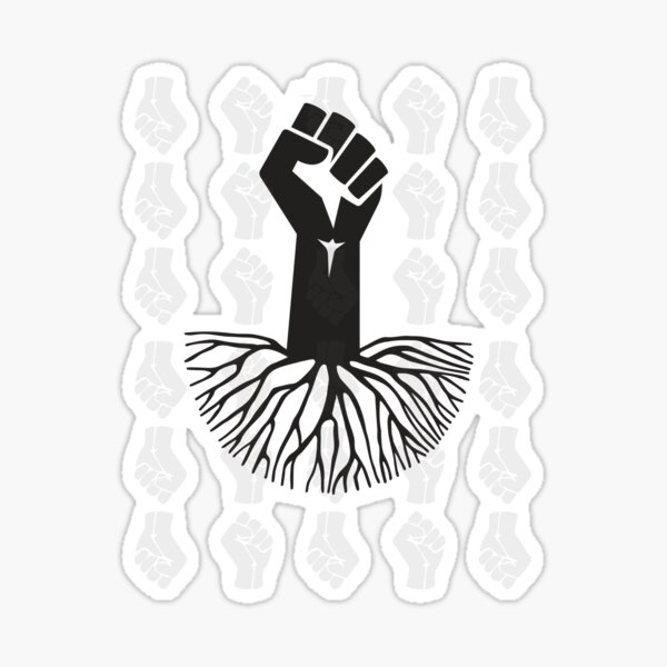 Black Power Fist Sticker