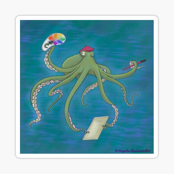 Artist Octopus Sticker