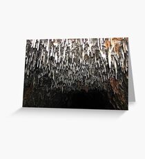 Stalactites, main adit of the Washington mine, western Tasmania Greeting Card