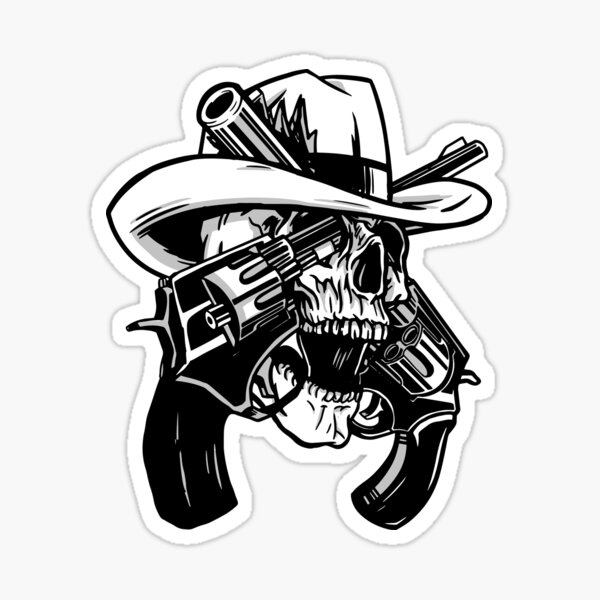 Sticker Revolver Cowboy - Magic Stickers