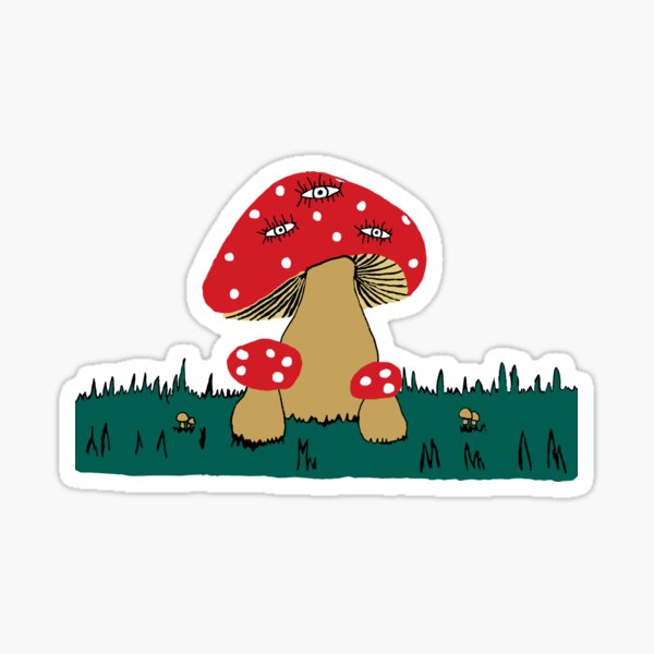 wise magic mushroom Sticker
