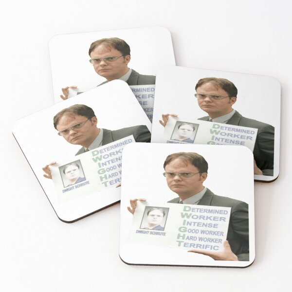 Item preview, dwight holding sign designed and sold by Joyce Chan.