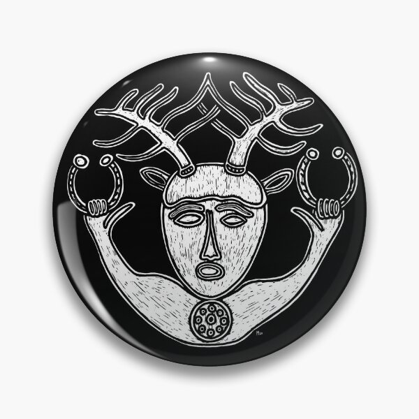 Item preview, Celtic God Cernunnos Holding Two Torcs designed and sold by laforma.