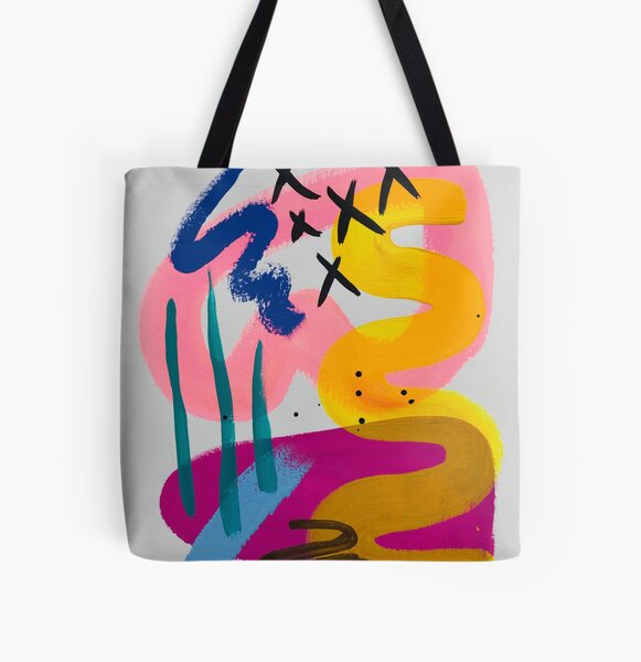Happy Abstract #60 All Over Print Tote Bag