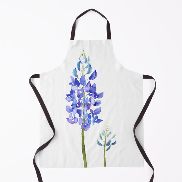 Item preview, hand painted 2 purple and blue  botanical bluebonnet watercolor designed and sold by ColorandColor.