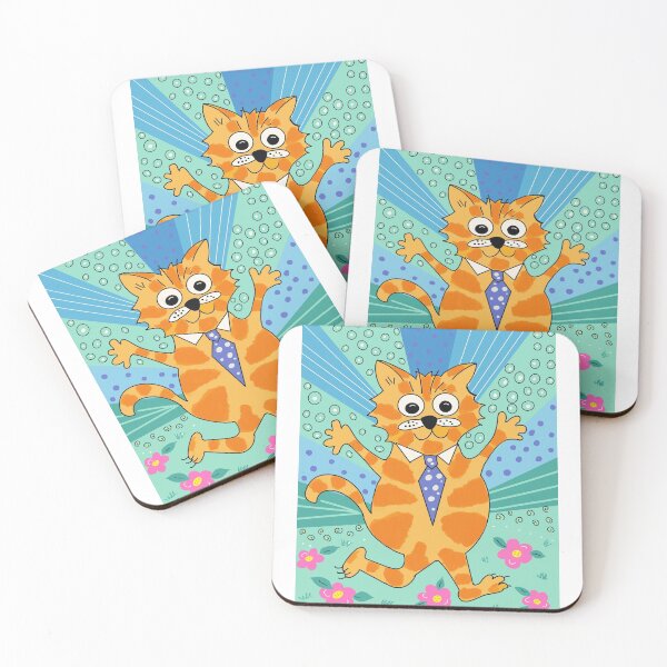 Item preview, Cattitude the playful ginger Tom cat  designed and sold by OakendOriginals.