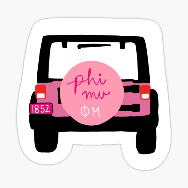 Phi Mu Jeep Sticker