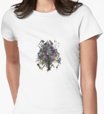 girl halftoned Women's Fitted T-Shirt