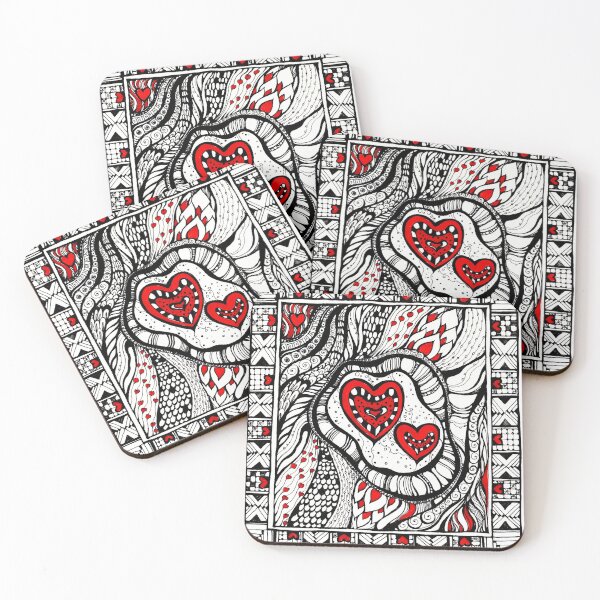 Item preview, Red Hearts designed and sold by MandalaFlowerArt.
