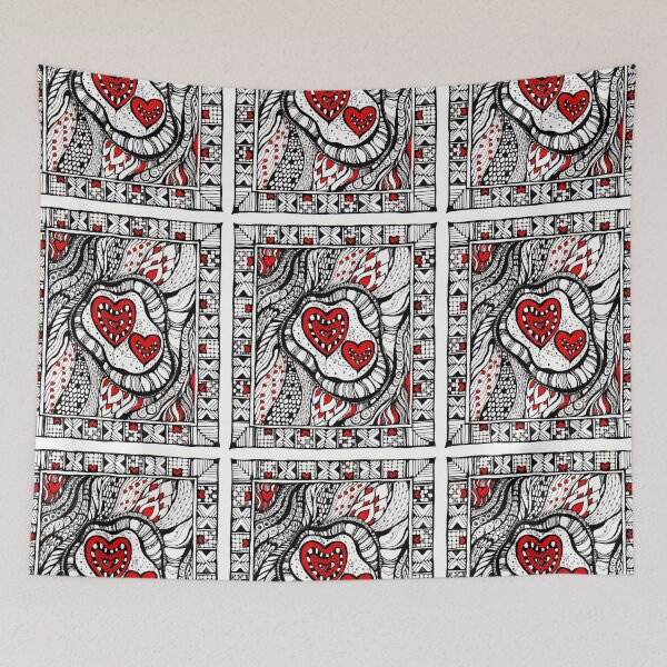 Item preview, Red Hearts designed and sold by MandalaFlowerArt.