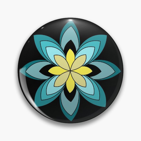 Item preview, blue yellow flower  designed and sold by ARTSHACKPRINTS.