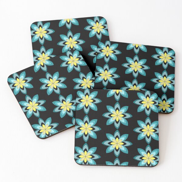 Item preview, blue yellow flower  designed and sold by ARTSHACKPRINTS.