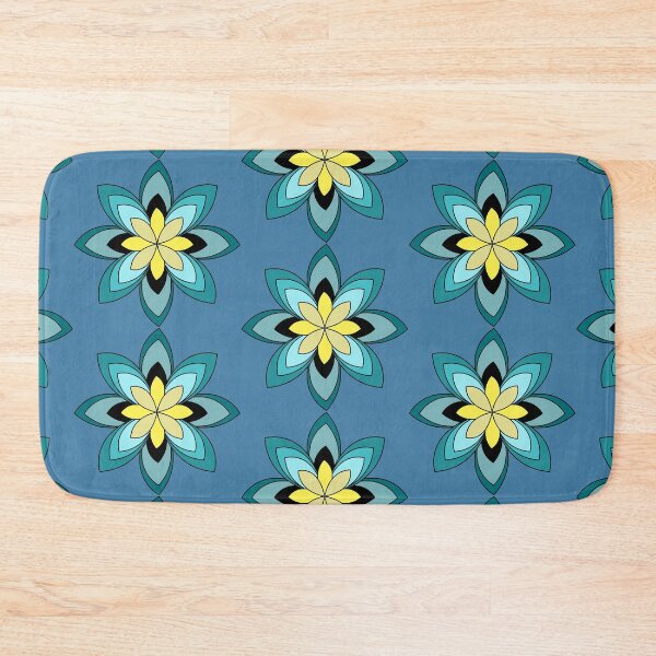 Item preview, blue yellow flower  designed and sold by ARTSHACKPRINTS.