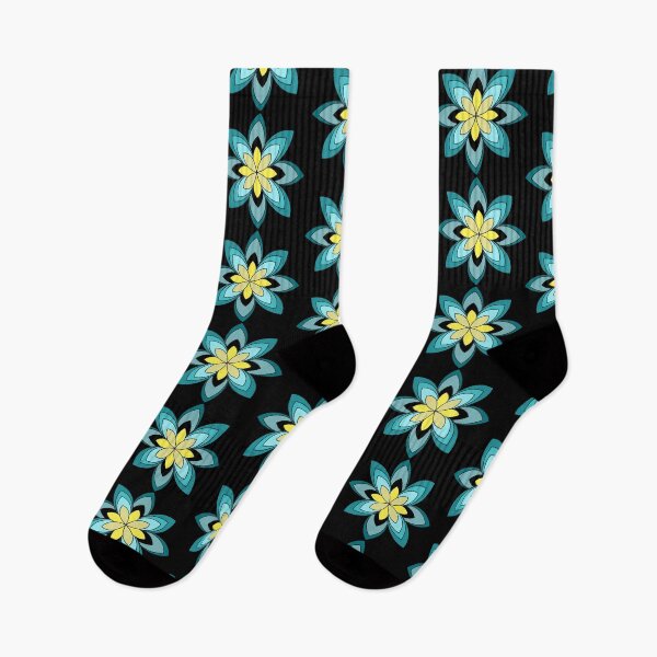Item preview, blue yellow flower  designed and sold by ARTSHACKPRINTS.