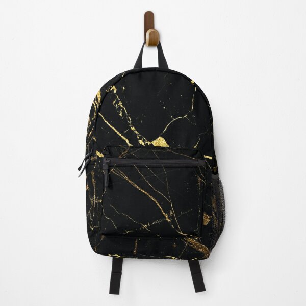 Black and gold hot sale backpacks for school