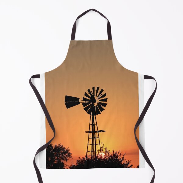 Item preview, Kansas Golden Sunset with a Windmill silhouette. designed and sold by ROBERTDBROZEK.