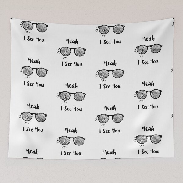 Item preview, Yeah I See You. Cracked Glasses. Funny. Light Background. designed and sold by shirtdan.