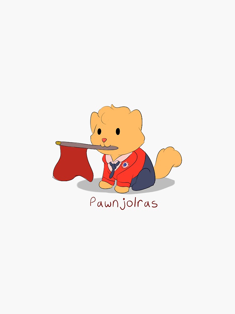 Thumbnail 3 von 3, Sticker, Enjolras Katze Wortspiel designt und verkauft von MellowArtStuff.