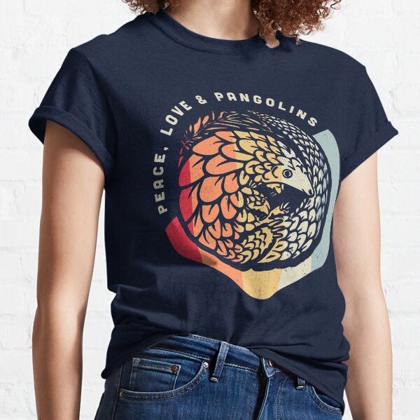 Item preview, Peace, Love & Pangolins - Vintage Geometric Design designed and sold by Bangtees.