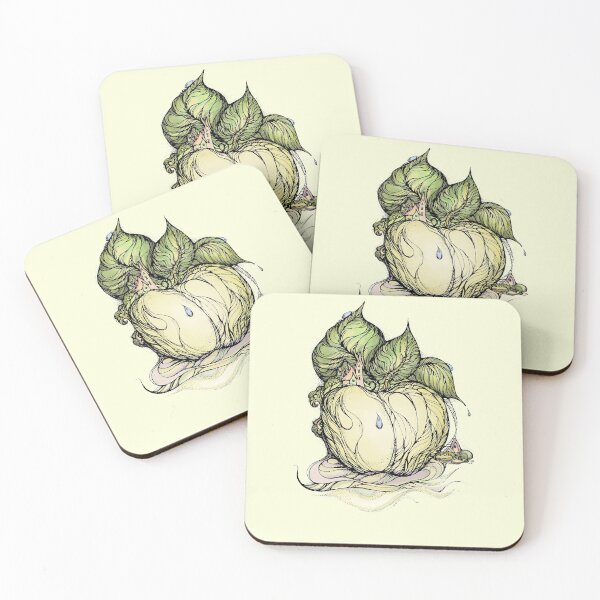 Item preview, Fabulous apple. Hand draw  ink and pen, Watercolor, on textured paper designed and sold by MandalaFlowerArt.