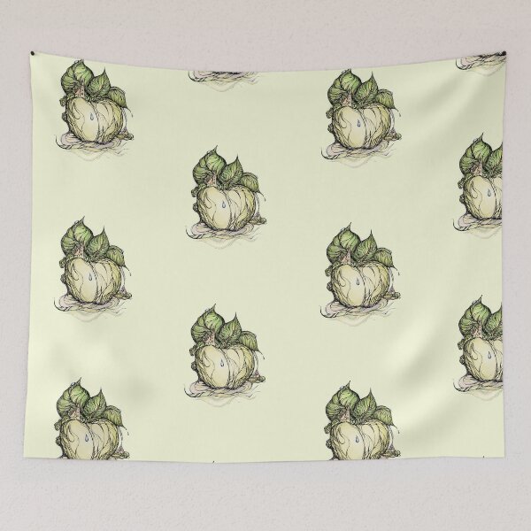 Item preview, Fabulous apple. Hand draw  ink and pen, Watercolor, on textured paper designed and sold by MandalaFlowerArt.