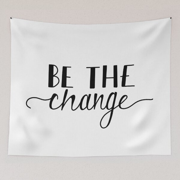 Item preview, Be The Change Black Sticker designed and sold by katiemy12.