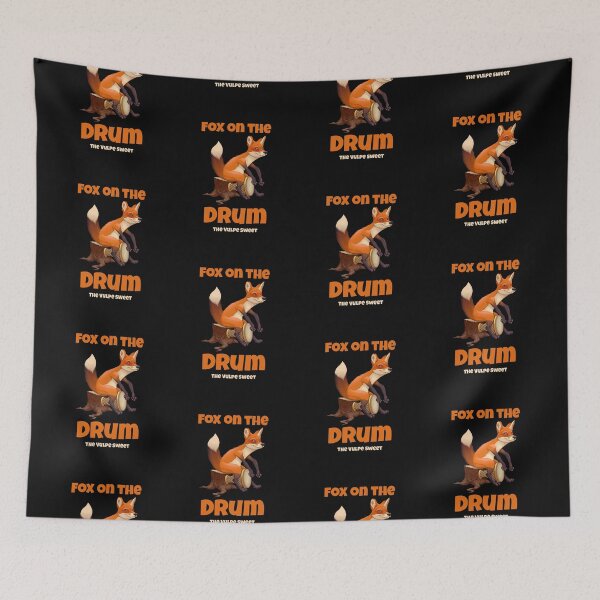 Item preview, Fox On the Drum. Sweet 70's Music Pun. Funny designed and sold by shirtdan.