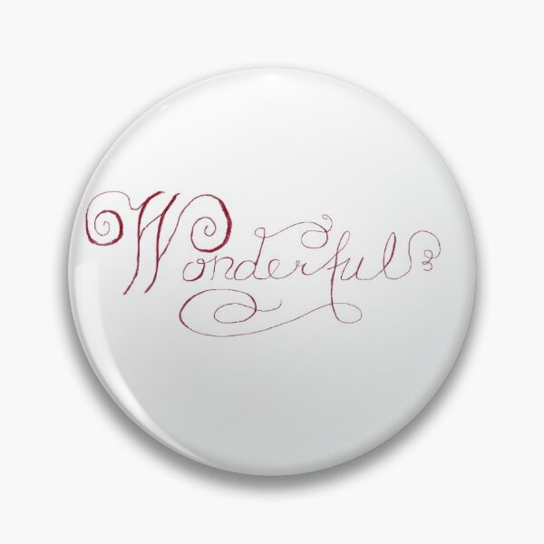Artikelvorschau, "Wunderbare" Kalligraphie in Blutrot entworfen und verkauft von ACH-Designs.