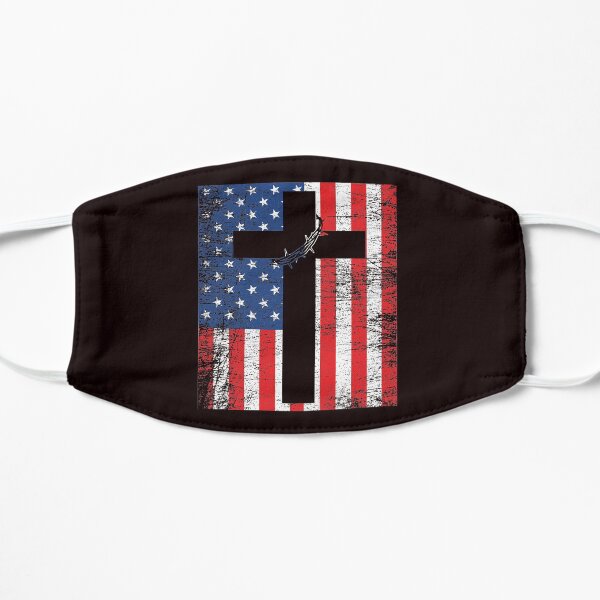 American Flag For A Faithful You "Faith Hope Love Heart" T-shirt Design Jesus Church Amen Peaceful Mask