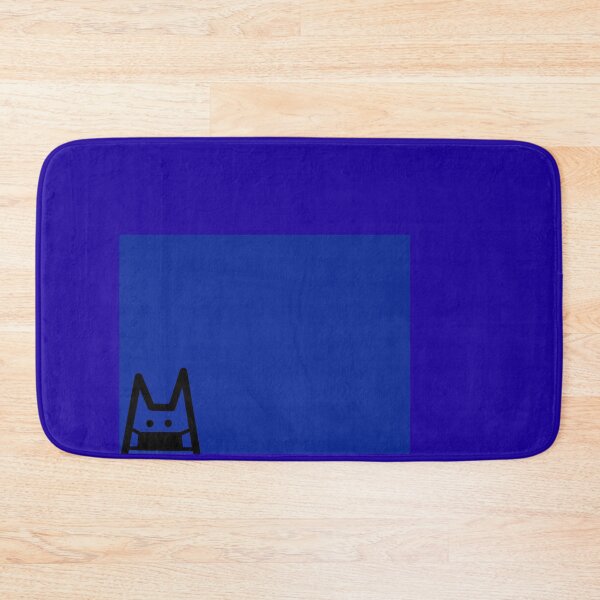 Item preview, cat with mask on simple and cute blue designed and sold by Ella's  Doodles And Designs.
