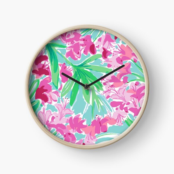 Cute Floral Design Clock