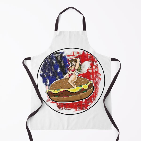 Item preview, AMERICAN COWGIRL Riding A BIG OLE cheeseburger designed and sold by SilentlyRob668.