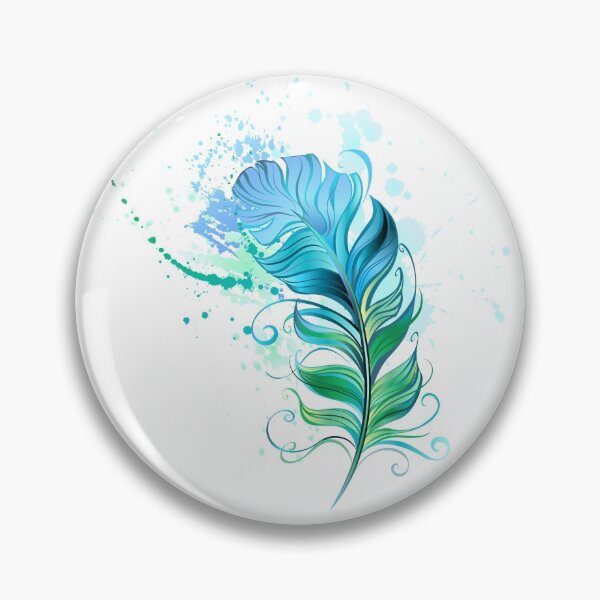 Item preview, Green Feather ( Watercolor Feather ) designed and sold by Blackmoon9.