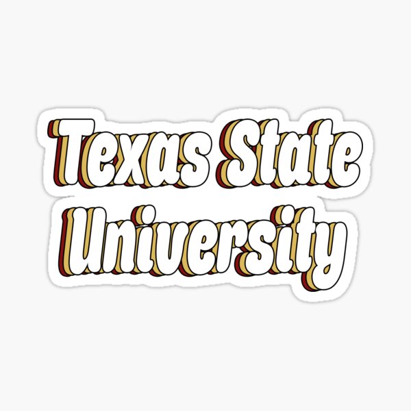 txst style 3 sticker by analisaaaxo redbubble