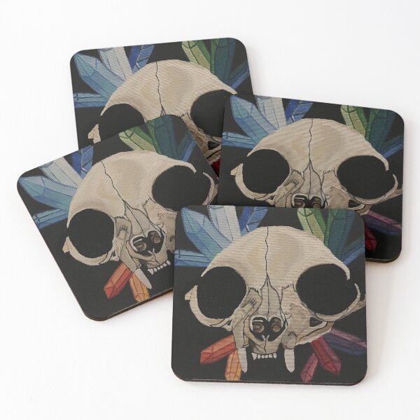 Cat & Crystals Coasters (Set of 4)