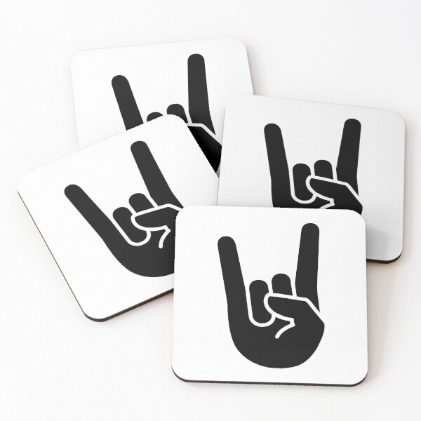 Item preview, Rock & Roll Emoji Hand Sign - Black designed and sold by BeerBro-Designs.